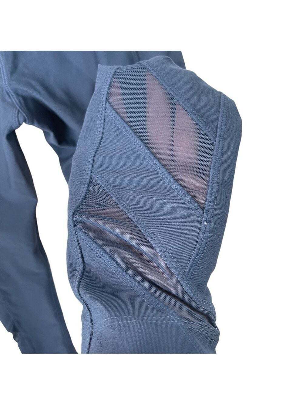 Mondetta Blue Polyester Blend Stretch Skinny Mesh Pockets Yoga Pants Size Small - Picture 8 of 16